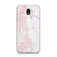 Monogrammed Pink White Ink Marble Samsung J5 2017 Case