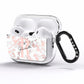 Monogrammed Rose Gold Marble AirPods Pro Clear Case Side Image
