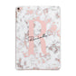 Monogrammed Rose Gold Marble Apple iPad Rose Gold Case