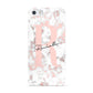 Monogrammed Rose Gold Marble Apple iPhone 5 Case