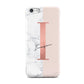 Monogrammed Rose Gold Marble Apple iPhone 5c Case