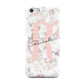 Monogrammed Rose Gold Marble Apple iPhone 5c Case