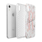 Monogrammed Rose Gold Marble Apple iPhone XR White 3D Tough Case Expanded view