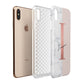 Monogrammed Rose Gold Marble Apple iPhone Xs Max 3D Tough Case Expanded View