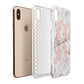Monogrammed Rose Gold Marble Apple iPhone Xs Max 3D Tough Case Expanded View