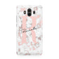 Monogrammed Rose Gold Marble Huawei Mate 10 Protective Phone Case