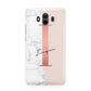 Monogrammed Rose Gold Marble Huawei Mate 10 Protective Phone Case