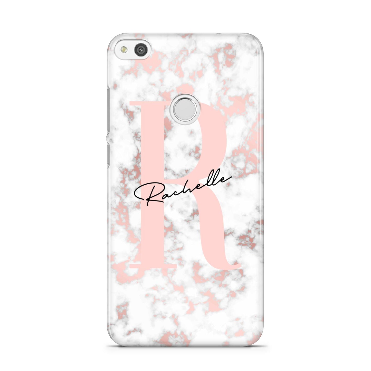 Monogrammed Rose Gold Marble Huawei P8 Lite Case