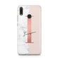 Monogrammed Rose Gold Marble Huawei Y9 2019