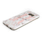 Monogrammed Rose Gold Marble Protective Samsung Galaxy Case Angled Image