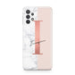 Monogrammed Rose Gold Marble Samsung A32 5G Case
