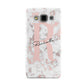 Monogrammed Rose Gold Marble Samsung Galaxy A3 Case