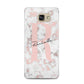 Monogrammed Rose Gold Marble Samsung Galaxy A5 2016 Case on gold phone