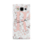 Monogrammed Rose Gold Marble Samsung Galaxy A5 Case