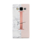 Monogrammed Rose Gold Marble Samsung Galaxy A5 Case