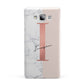 Monogrammed Rose Gold Marble Samsung Galaxy A7 2015 Case