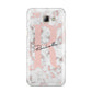 Monogrammed Rose Gold Marble Samsung Galaxy A8 2016 Case