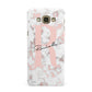Monogrammed Rose Gold Marble Samsung Galaxy A8 Case