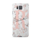 Monogrammed Rose Gold Marble Samsung Galaxy Alpha Case