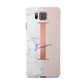 Monogrammed Rose Gold Marble Samsung Galaxy Alpha Case