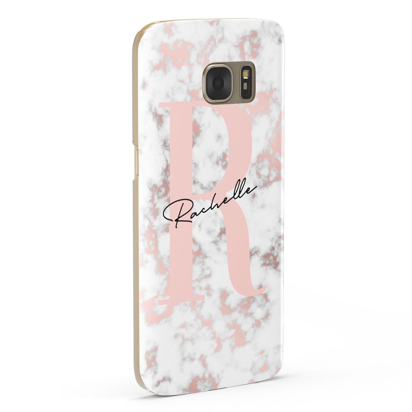 Monogrammed Rose Gold Marble Samsung Galaxy Case Fourty Five Degrees
