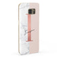 Monogrammed Rose Gold Marble Samsung Galaxy Case Fourty Five Degrees