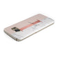 Monogrammed Rose Gold Marble Samsung Galaxy Case Top Cutout
