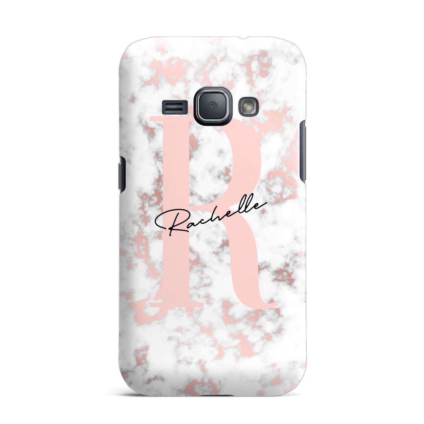 Monogrammed Rose Gold Marble Samsung Galaxy J1 2016 Case