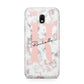 Monogrammed Rose Gold Marble Samsung Galaxy J3 2017 Case