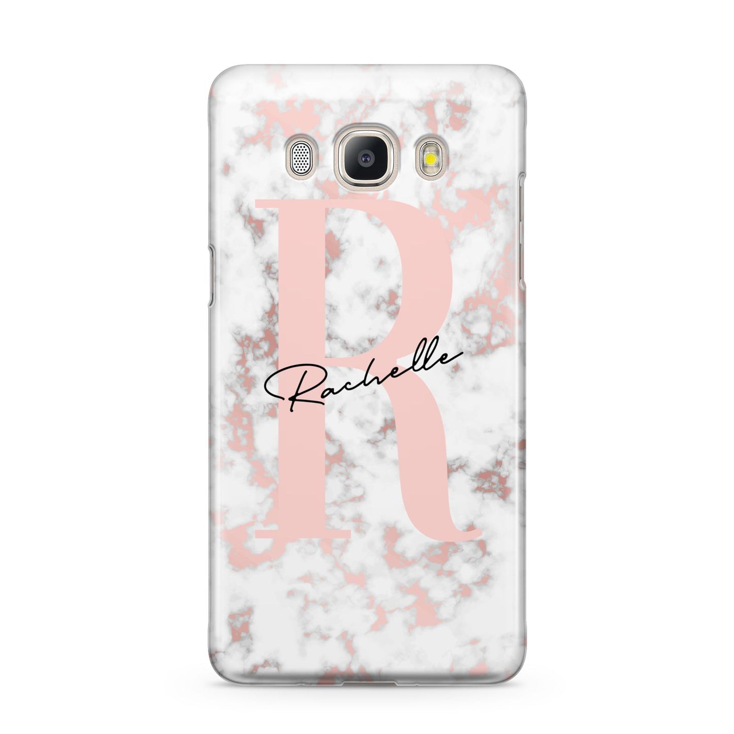 Monogrammed Rose Gold Marble Samsung Galaxy J5 2016 Case