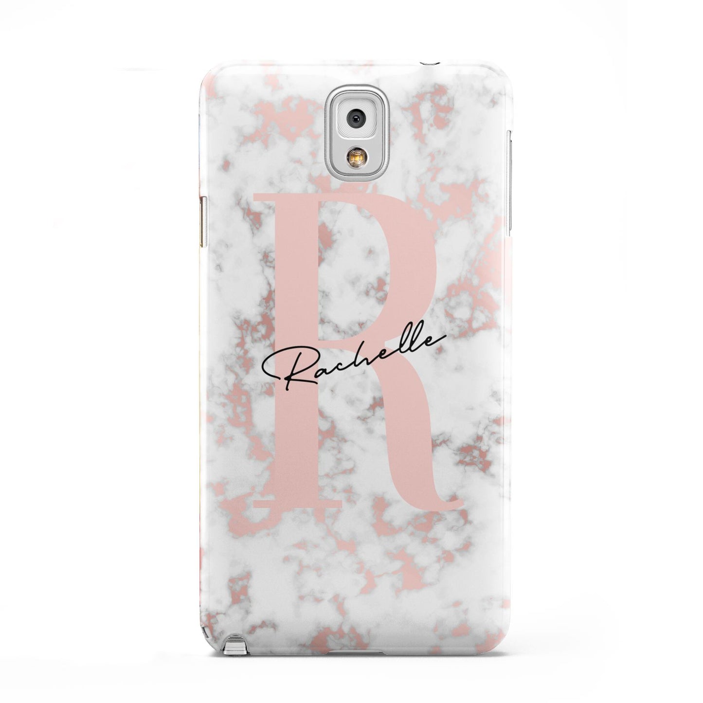 Monogrammed Rose Gold Marble Samsung Galaxy Note 3 Case