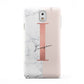 Monogrammed Rose Gold Marble Samsung Galaxy Note 3 Case
