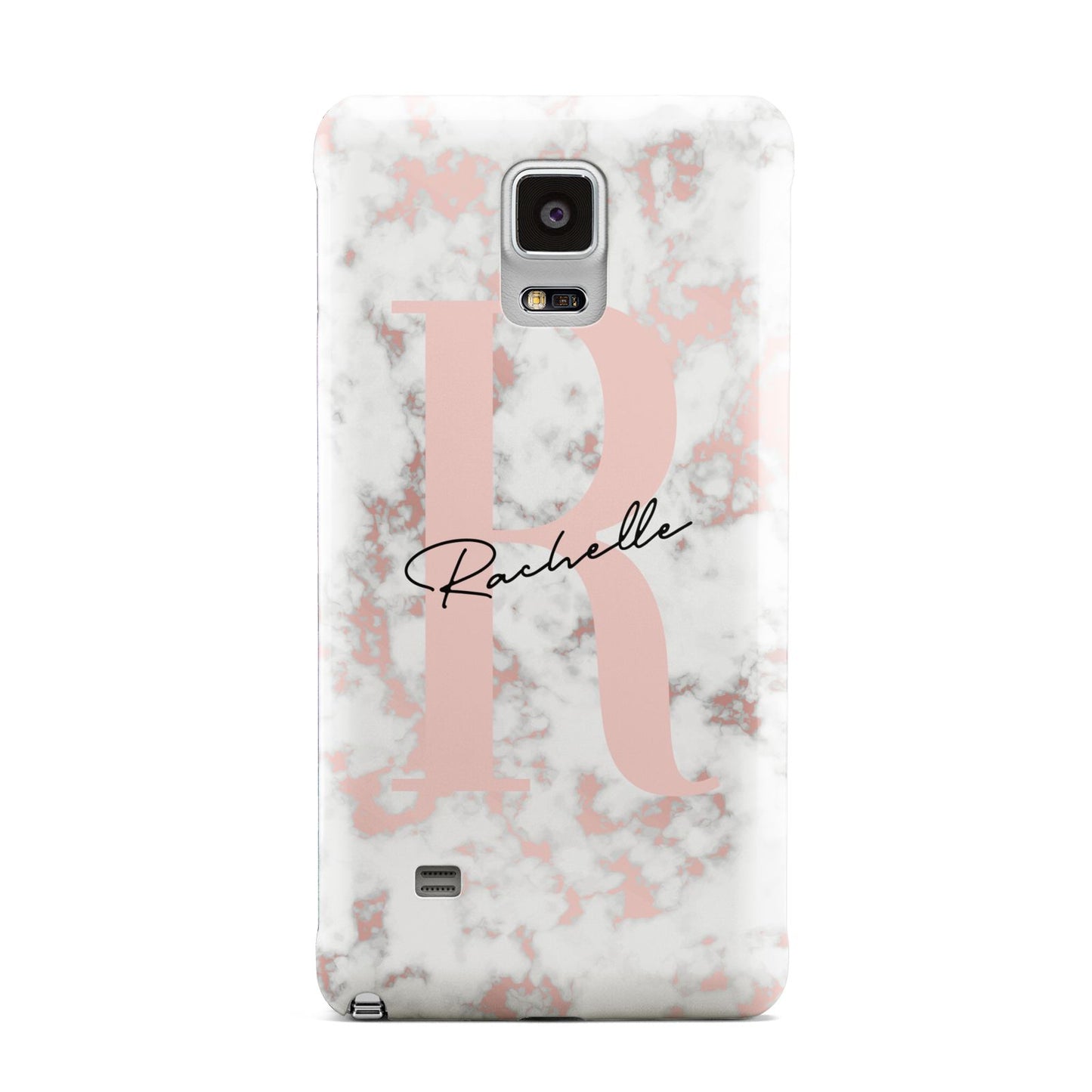 Monogrammed Rose Gold Marble Samsung Galaxy Note 4 Case