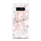 Monogrammed Rose Gold Marble Samsung Galaxy Note 8 Case