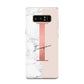 Monogrammed Rose Gold Marble Samsung Galaxy Note 8 Case