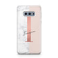 Monogrammed Rose Gold Marble Samsung Galaxy S10E Case