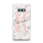 Monogrammed Rose Gold Marble Samsung Galaxy S10E Case