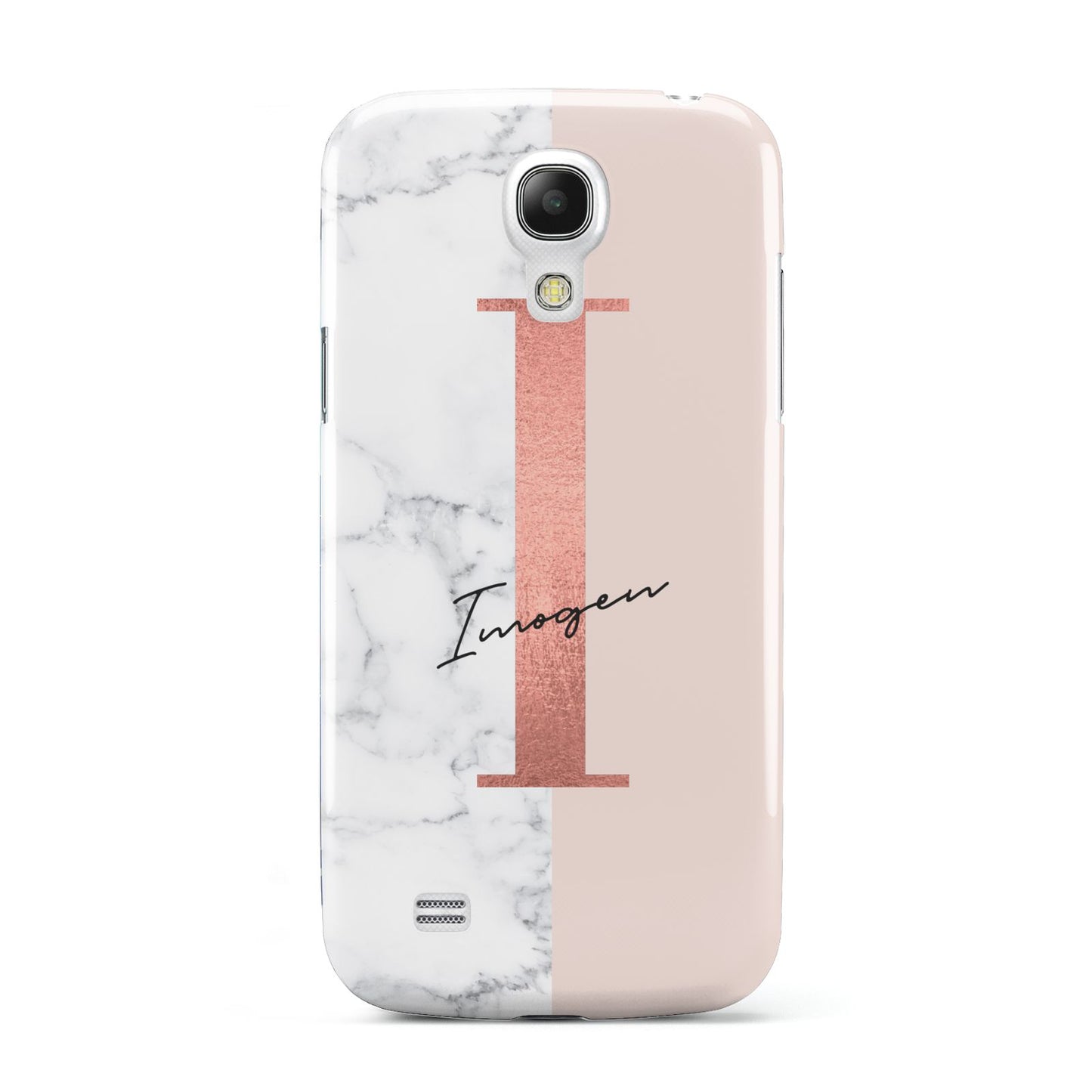 Monogrammed Rose Gold Marble Samsung Galaxy S4 Mini Case