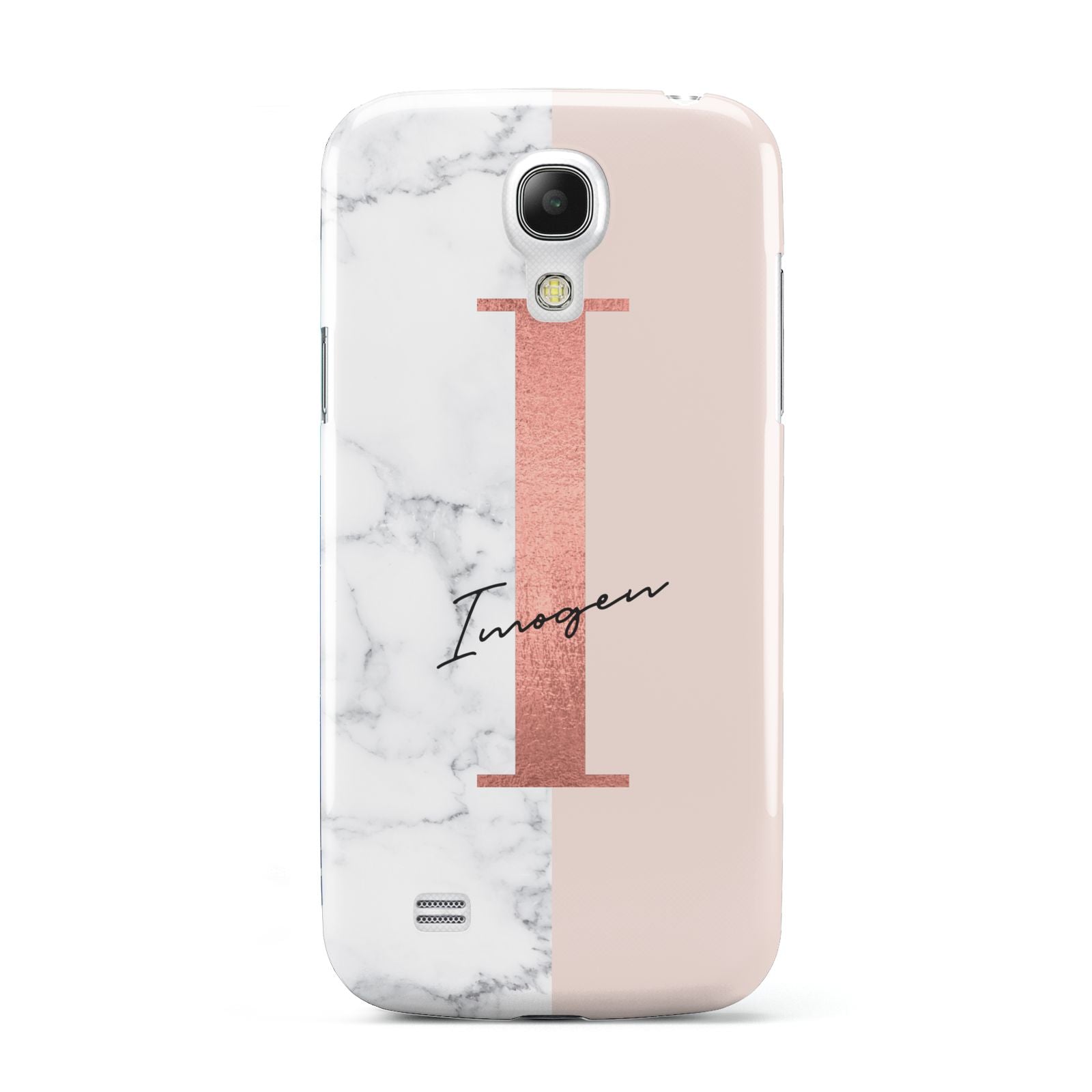 Monogrammed Rose Gold Marble Samsung Galaxy S4 Mini Case