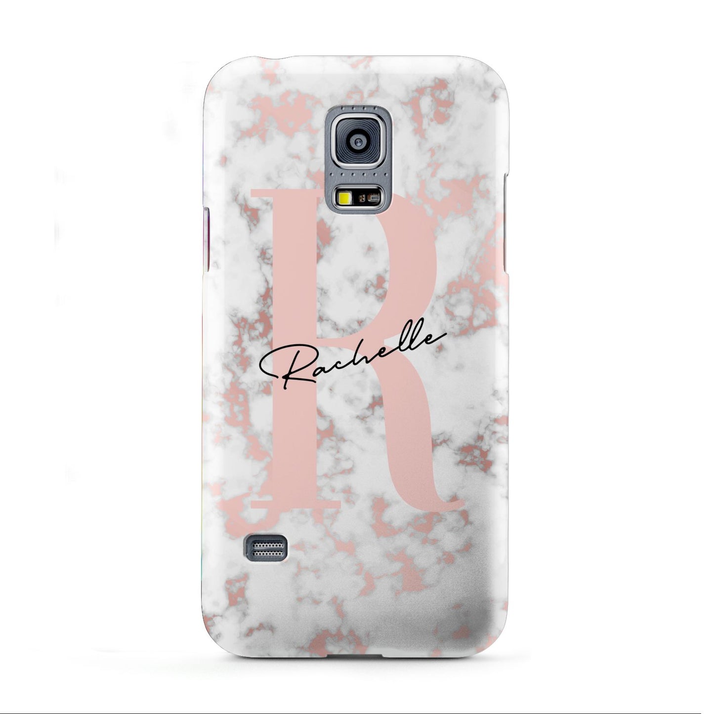 Monogrammed Rose Gold Marble Samsung Galaxy S5 Mini Case