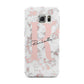 Monogrammed Rose Gold Marble Samsung Galaxy S6 Edge Case