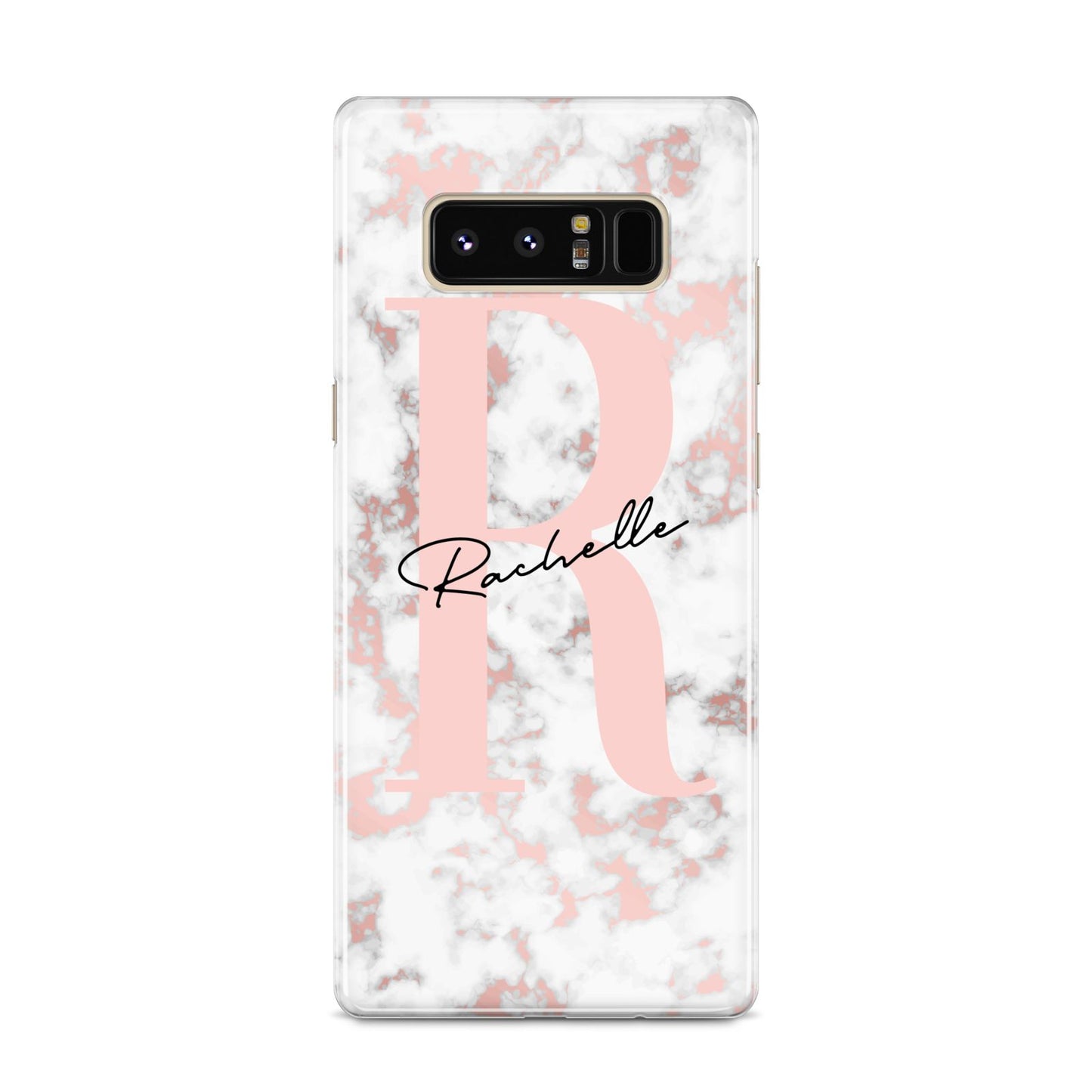 Monogrammed Rose Gold Marble Samsung Galaxy S8 Case