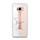 Monogrammed Rose Gold Marble Samsung Galaxy S8 Plus Case
