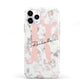 Monogrammed Rose Gold Marble iPhone 11 Pro 3D Tough Case