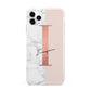 Monogrammed Rose Gold Marble iPhone 11 Pro Max 3D Tough Case
