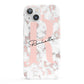 Monogrammed Rose Gold Marble iPhone 13 Full Wrap 3D Snap Case