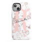 Monogrammed Rose Gold Marble iPhone 13 Full Wrap 3D Tough Case