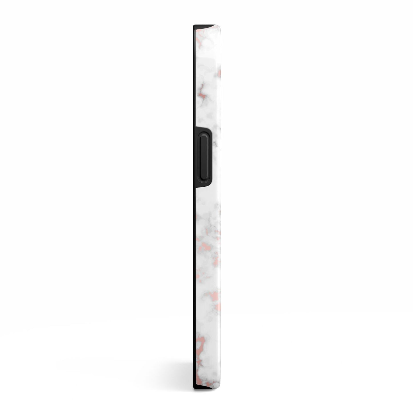 Monogrammed Rose Gold Marble iPhone 13 Side Image 3D Tough Case