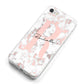 Monogrammed Rose Gold Marble iPhone 8 Bumper Case on Silver iPhone Alternative Image