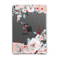 Monogrammed Roses Floral Wreath Apple iPad Grey Case